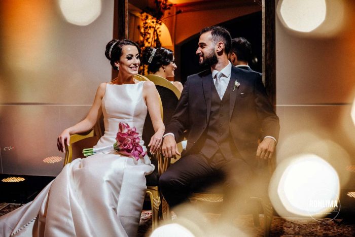 Ensaio dos noivos no casamento